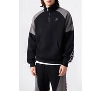 Sweatshirt CHAMPION "Sports-inspired Interlock Half Zip Sweatshirt with Tape detailing", Herren, Gr. XL, nbk, dgg, Obermaterial: 82% Baumwolle, 18% Polyester, normal, Rundhals, Sweatshirts Sweatshirt,