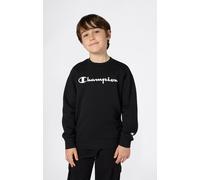 Sweatshirt CHAMPION "SPORTWEAR CREWNECK Standard Fit", Jungen, Gr. L (152/158), schwarz (nbk, ns), Obermaterial: 54% Baumwolle, 46% Polyester, normal, Rundhals, Sweatshirts Sweatshirt, für Kinder, spo
