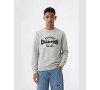 Sweatshirt CHAMPION "SPORTWEAR CREWNECK Standard Fit", Jungen, Gr. L, grau (noxm), Obermaterial: 55% Baumwolle, 45% Polyester, Sweatshirts Sweatshirt, für Kinder und Jugendliche (12279224-L) noxm