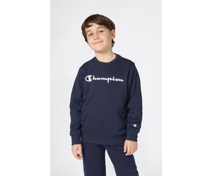Sweatshirt CHAMPION "SPORTWEAR CREWNECK Standard Fit", Jungen, Gr. M (140/146), blau (nny, ns), Obermaterial: 54% Baumwolle, 46% Polyester, normal, Rundhals, Sweatshirts Sweatshirt, für Kinder, sportl