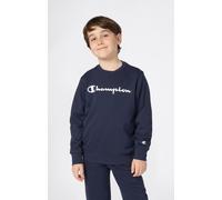Sweatshirt CHAMPION "SPORTWEAR CREWNECK Standard Fit", Jungen, Gr. S (128/134), blau (nny, ns), Obermaterial: 54% Baumwolle, 46% Polyester, normal, Rundhals, Sweatshirts Sweatshirt, für Kinder, sportl