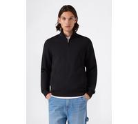 Sweatshirt CHAMPION "SPORTWEAR HALF ZIP Standard Fit", Herren, Gr. XXL, schwarz (nbk), Obermaterial: 70% Baumwolle, 30% Polyester, Sweatshirts Sweatshirt (83932624-XXL) nbk