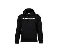 Kapuzensweatshirt CHAMPION "BASICS Fleece Hoodie Large Logo", Herren, Gr. M (48/50), schwarz (nbk, ns), Obermaterial: 55% Baumwolle, 45% Polyester, Sweatshirts (30566114-M) nbk, ns