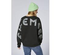 Sweatshirt CHIEMSEE, Damen, Gr. S (34/36), schwarz (schwarz beauty), 88% Baumwolle, 12% Polyester, Rundhals, Sweatshirts Sweatshirt (52238855-S) schwarz beauty