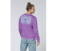 Sweatshirt CHIEMSEE, Herren, Gr. L (52/54), lila (dewbery), 60% Baumwolle, 40% Polyester, Rundhals, Sweatshirts Sweatshirt (67275519-L) dewbery