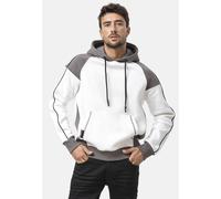 Sweatshirt CIPO & BAXX "CL591", Herren, Gr. XXL, ecru, Feinstrick, 70% Baumwolle, 30% Polyester, unifarben, regular fit normal, Rundhals, Raglanärmel Rippbündchen, Sweatshirts Sweatshirt, mit Kapuze (