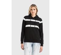 Sweatshirt CIPO & BAXX "HOODIE SWEATSHIRT", Damen, Gr. XL, schwarz, 80% Baumwolle, 15% Polyester, 5% Elasthan, bedruckt, Basic, regular fit normal, Sweatshirts Sweatshirt, Ein Must-have für deine Gard