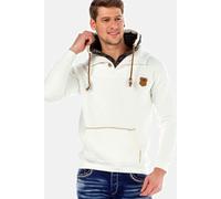 Sweatshirt CIPO & BAXX "Pullover", Herren, Gr. M, beige (ecru), 65% Baumwolle, 35% Polyester, unifarben, regular fit normal, Raglanärmel, Sweatshirts Sweatshirt, im coolen Look, C-44200 (58783215-M) e