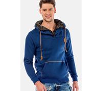 Sweatshirt CIPO & BAXX "Pullover", Herren, Gr. S, blau (indigo), 65% Baumwolle, 35% Polyester, unifarben, regular fit normal, Raglanärmel, Sweatshirts Sweatshirt, im coolen Look, C-44200 (75389310-S) 