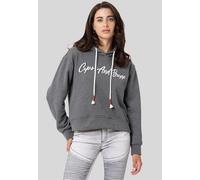 Sweatshirt CIPO & BAXX "SWEATSHIRT", Damen, Gr. M, grau (anthrazit), 70% Baumwolle, 30% Polyester, bedruckt, Basic, regular fit normal, Sweatshirts Sweatshirt, ein sportlich-lässiges Kleidungsstück (3