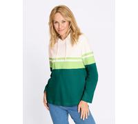 Sweatshirt CLASSIC BASICS, Damen, Gr. 48, grün (grün, reseda), 100% Baumwolle, gemustert, gestreift, mehrfarbig, Sweatshirts Sweatshirt (83764937-48) grün, reseda