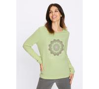 Sweatshirt CLASSIC BASICS, Damen, Gr. 56, pistazie, 100% Baumwolle, bedruckt, gemustert, mehrfarbig, Rundhals, Sweatshirts Sweatshirt (45171063-56) pistazie