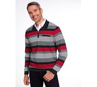 Sweatshirt CLASSIC, Herren, Gr. 44/46, schwarz (schwarz, rot, geringelt), 74% Baumwolle, 23% Polyester, 3% Viskose, gemustert, mehrfarbig, Sweatshirts Sweatshirt (50087869-44) schwarz, rot, geringelt