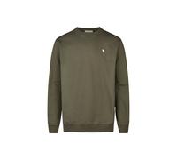 Sweatshirt CLEPTOMANICX "Embro Gull", Herren, Gr. M, grün (grün, olivgrün), 100% Baumwolle, bestickt, normal, Rundhals, Sweatshirts Sweatshirt, mit kleiner Möwen-Stickerei (97082764-M) grün, olivgrün