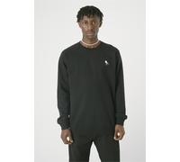 Sweatshirt CLEPTOMANICX "Embro Gull", Herren, Gr. M, schwarz, 100% Baumwolle, bestickt, normal, Rundhals, Sweatshirts Sweatshirt, mit kleiner Möwen-Stickerei (91663943-M) schwarz