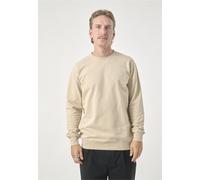 Sweatshirt CLEPTOMANICX "Ligull", Herren, Gr. M, beige, 100% Baumwolle, meliert, normal, Rundhals, Sweatshirts Sweatshirt, mit kleiner Möwen-Stickerei (42523647-M) beige