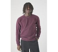 Sweatshirt CLEPTOMANICX "Ligull", Herren, Gr. S, rot (weinrot), 100% Baumwolle, meliert, normal, Rundhals, Sweatshirts Sweatshirt, mit kleiner Möwen-Stickerei (82387215-S) weinrot