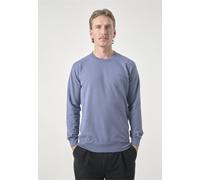 Sweatshirt CLEPTOMANICX "Ligull", Herren, Gr. XL, blau (hellblau, blau), 100% Baumwolle, meliert, normal, Rundhals, Sweatshirts Sweatshirt, mit kleiner Möwen-Stickerei (92043038-XL) hellblau, blau