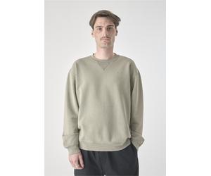 Sweatshirt CLEPTOMANICX "Ligull Washed", Herren, Gr. S, grün, 100% Baumwolle, bestickt, normal, Rundhals, Sweatshirts Sweatshirt, im lockeren Schnitt (20738926-S) grün