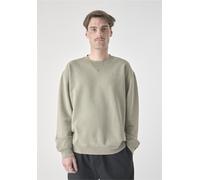 Sweatshirt CLEPTOMANICX "Ligull Washed", Herren, Gr. XL, grün, 100% Baumwolle, bestickt, normal, Rundhals, Sweatshirts Sweatshirt, im lockeren Schnitt (20738926-XL) grün