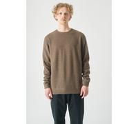 Sweatshirt CLEPTOMANICX "Noitch", Herren, Gr. XXL, braun, 45% Wolle, 37% Baumwolle, 18% Polyamid, unifarben, normal, Rundhals, Sweatshirts Sweatshirt, aus gebondeter Wolle (45770523-XXL) braun