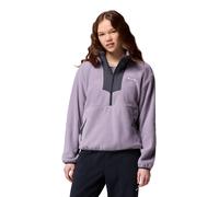 Sweatshirt COLUMBIA "SEQUOIA GROVE 1/2 ZIP FLEECE", Damen, Gr. XL, shale lila, shark, shark, Obermaterial: 100% Polyester, Sportlich, hoch geschlossener Ausschnitt, eingesetzt,weit eingefasste Kante,