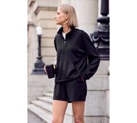 Sweatshirt COPENHAGEN STUDIOS, Damen, Gr. 36/38, schwarz, Sweatware, Obermaterial: 54% Modal, 40% Polyester, 6% Elasthan, unifarben, hüftlang, ohne Ausschnitt, elastischer Bund, Sweatshirts Sweatshirt