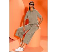 Sweatshirt CREATION L, Damen, Gr. 40, braun (schlamm), 50% Modal, 44% Polyester, 6% Elasthan, unifarben, Sweatshirts Sweatshirt (76389822-40) schlamm