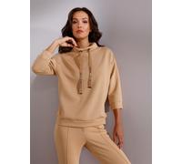 Sweatshirt CREATION L PREMIUM, Damen, Gr. 50, braun (camel), 50% Modal, 44% Polyester, 6% Elasthan, unifarben, Sweatshirts Sweatshirt (79821447-50) camel
