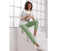 Sweatshirt CREATION L PREMIUM, Damen, Gr. 50, weiß (ecru, eucalyptus, bedruckt), 50% Modal, 44% Polyester, 6% Elasthan, gemustert, Sweatshirts Sweatshirt (53148137-50) ecru, eucalyptus, bedruckt