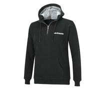 Sweatshirt Crew Team mit Kapuze und Zip Schwarz Schwarz XXL
