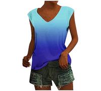 Sweatshirt Damen Bluse Einfarbig V-Ausschnitt Kurzarm Tshirt Elegant Basic T Shirt Lockere T-Shirt Teenager Mädchen Mode Lässige Tee Tunika Tops