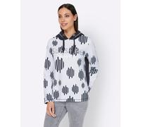 Sweatshirt, Damen, Gr. 40, blau (marine, ecru, bedruckt), 60% Baumwolle, 40% Polyester, RICK CARDONA BY HEINE, bedruckt, gemustert, mehrfarbig, Sweatshirts Sweatshirt (46856826-40) marine, ecru, bedru