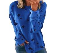 Sweatshirt Damen Locker Sweat Pullover Langarmshirt Tops Elegant Lässig Langarm Rundhals Pulli Frauen Locker Crewneck Casual Oberteil Sport Streetwear Bluse Tops