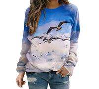 Sweatshirt Damen Pullover Winter Bluse Damen V-Ausschnitt Tops Langarm Frauen Teen Mädchen Herzen drucken Loose T-Shirt Valentinstag Elegant Oberteile Für Damen