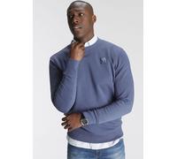 Sweatshirt DELMAO, Herren, Gr. 3XL (64/66), blau, angeraute Sweatware, Obermaterial: 60% Baumwolle, 40% Polyester, unifarben, Basic, regular fit, Rundhals, Sweatshirts Sweatshirt, Langarm, Regular Fit