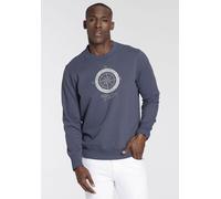 Sweatshirt DELMAO, Herren, Gr. 3XL (64/66), blau (indigo blau), angeraute Sweatware, Obermaterial: 60% Baumwolle, 40% Polyester, bedruckt, normal normal, Rundhals, Rippbündchen, Sweatshirts Sweatshirt