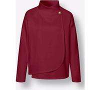 Sweatshirt HEINE, Damen, Gr. 40, rot (dunkelrot), 50% Modal, 44% Polyester, 6% Elasthan, unifarben, Rundhals, Sweatshirts Sweatshirt (14297531-40) dunkelrot