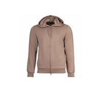 EMPORIO ARMANI Herren Sweatjacke mit Kapuze - BASIC TERRY, Zipper, Cotton-Mix Beige L