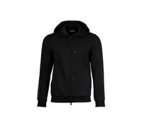 Emporio Armani Herren-Sweatjacke BASIC TERRY mit Kapuze, Zipper, Cotton-Mix, Schwarz, Größe L
