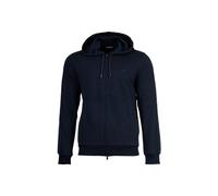 EMPORIO ARMANI Herren Sweatjacke mit Kapuze - BASIC TERRY, Zipper, Cotton-Mix Blau XL