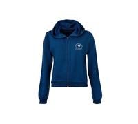 Sweatshirt EMPORIO ARMANI "Sweatjacke ICONIC LIGHT TERRY 1er Pack", Damen, Gr. M, blau, Obermaterial: 60% Baumwolle CO. 40% Polyester PES., Sweatshirts Sweatshirt (41963013-M) blau