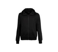 Emporio Armani Damen-Sweatshirt mit Kapuze, Durchgehender Reißverschluss, Größe M, Schwarz, Schwarz, M