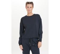 Sweatshirt ENDURANCE "Sartine", Damen, Gr. 36, grau (anthrazit), 65% Polyester, 35% Baumwolle, unifarben, normal, Rundhals, Sweatshirts Sweatshirt, mit einstellbarem Kordelzug (38349643-36) anthrazit