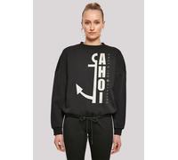 Sweatshirt F4NT4STIC "Ahoi Anker Crop Knut & Jan Hamburg", Damen, Gr. XL, schwarz, Obermaterial: 65% Baumwolle, 35% Polyester, oversize, Rundhals, ohne Bündchen, Sweatshirts Sweatshirt, Print (8772451