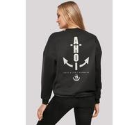 Sweatshirt F4NT4STIC "Ahoi Anker Knut & Jan Hamburg", Damen, Gr. XL, schwarz, Obermaterial: 65% Baumwolle, 35% Polyester, oversize, Rundhals, ohne Bündchen, Sweatshirts Sweatshirt, Print (39809040-XL)