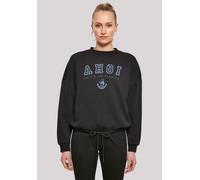 Sweatshirt F4NT4STIC "Ahoi Knut & Jan Hamburg", Damen, Gr. XL, schwarz, Obermaterial: 65% Baumwolle, 35% Polyester, oversize, Rundhals, ohne Bündchen, Sweatshirts Sweatshirt, Print (12089123-XL) schwa
