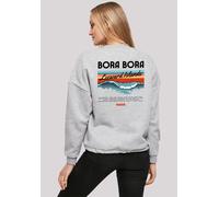 Sweatshirt F4NT4STIC "Bora Bora Leewards Island", Damen, Gr. S, grau (erdgrau), Obermaterial: 65% Baumwolle, 35% Polyester, oversize, Rundhals, ohne Bündchen, Sweatshirts Sweatshirt, Print (62839256-S