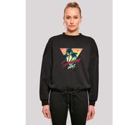 Sweatshirt F4NT4STIC "California Palmen Retro", Damen, Gr. XL, schwarz, Obermaterial: 65% Baumwolle, 35% Polyester, oversize, Rundhals, ohne Bündchen, Sweatshirts Sweatshirt, Premium Qualität (1642882