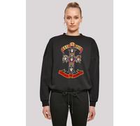 Sweatshirt F4NT4STIC "Guns 'n' Roses Appetite For Destruction", Damen, Gr. XS, schwarz, Obermaterial: 65% Baumwolle, 35% Polyester, oversize, Rundhals, ohne Bündchen, Sweatshirts Sweatshirt, Premium Q
